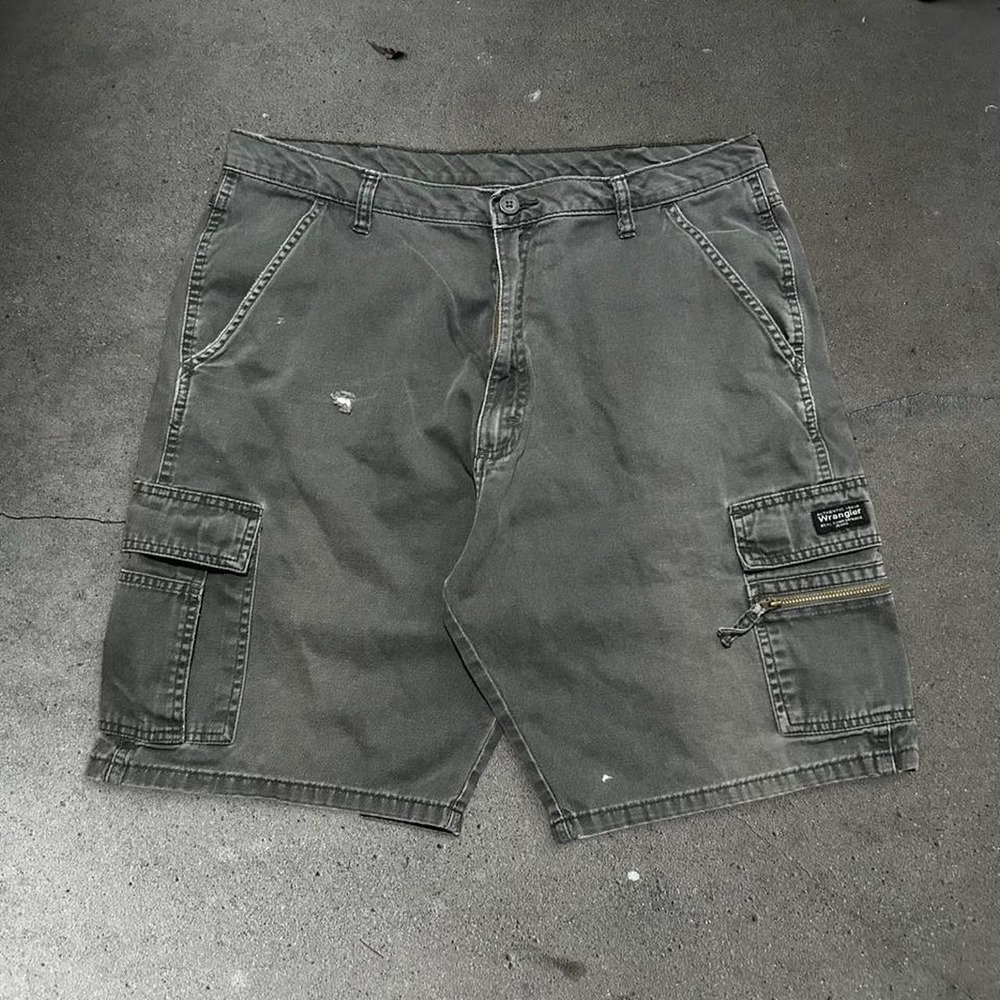 Y2K wrangler grey baggy skater cargo shorts Size 36